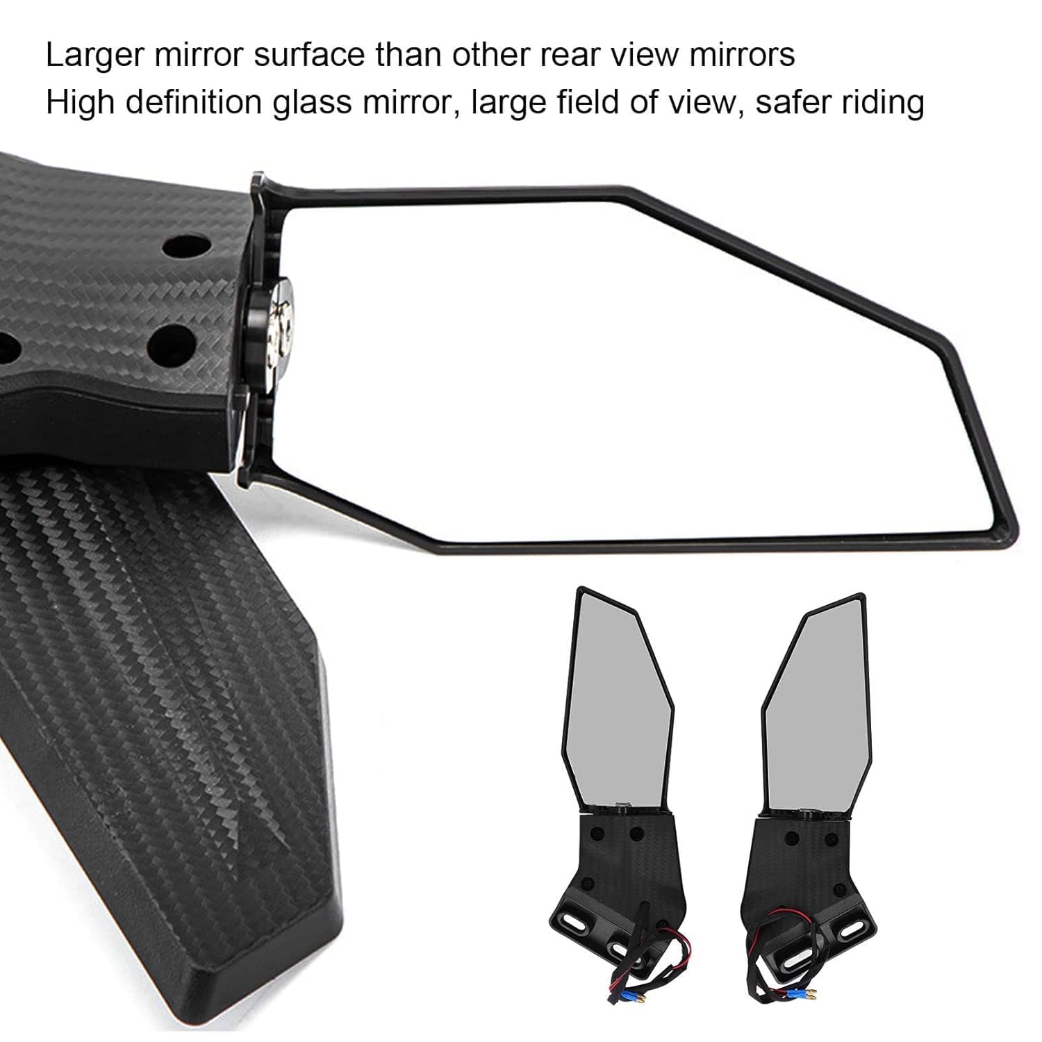 Vagary Adjustable Universal Motorcycle Wind Wing Rearview Mirror Modified Rotating Side Wing Rear View Mirror For Most Motorcycle