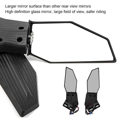 Vagary Adjustable Universal Motorcycle Wind Wing Rearview Mirror Modified Rotating Side Wing Rear View Mirror For Most Motorcycle
