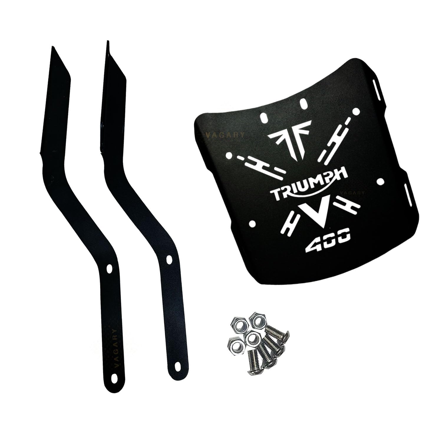 Vagary Back Rack/Top Rack Carrier Plate Expedition for Luggage Backrest for Triumph Speed 400 (Black)
