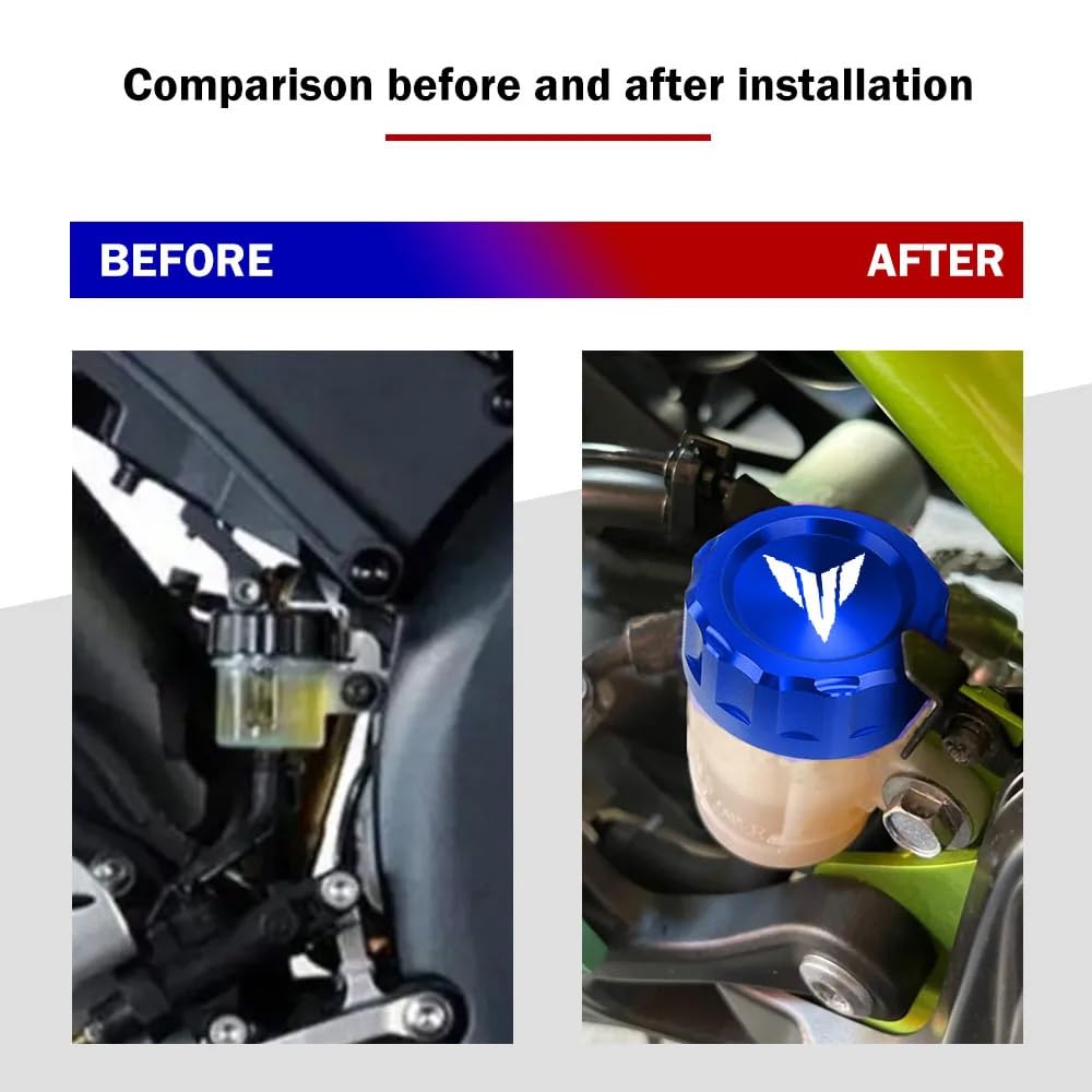 Vagary Fluid Reservoir Cap/Rear Oil Cap for Yamaha MT-15 (Blue)