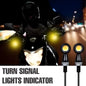 Vagary Waterproof 2Pcs Bike Motorcycle Indicators Turn Signal Lights For For Ktm, Hero, Kawasaki Gixxer, R6, Ninja 300, Cbr, R15 V4, Ninja, R15 V3, Pulsar Rs, Yzf R15, R15 V2(Yellow) - Led