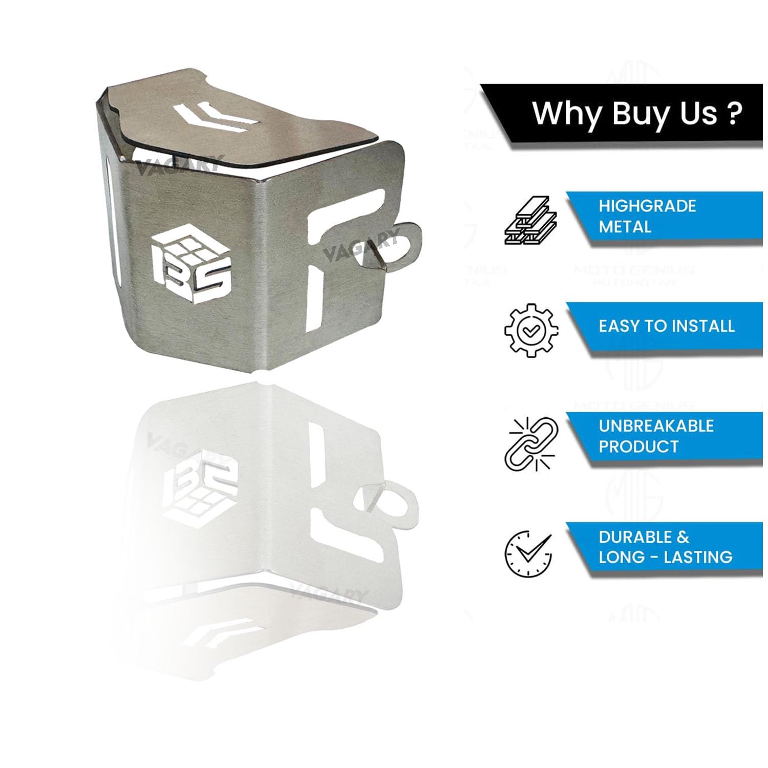 Vagary Rear Brake Oil Container Guard/Disc Oil Cap for RE Himalayan 450 (Silver)