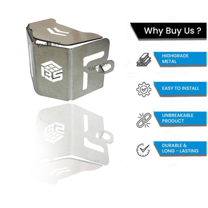 Vagary Rear Brake Oil Container Guard/Disc Oil Cap for RE Himalayan 450 (Silver)