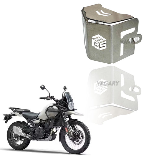 Vagary Rear Brake Oil Container Guard/Disc Oil Cap for RE Himalayan 450 (Silver)