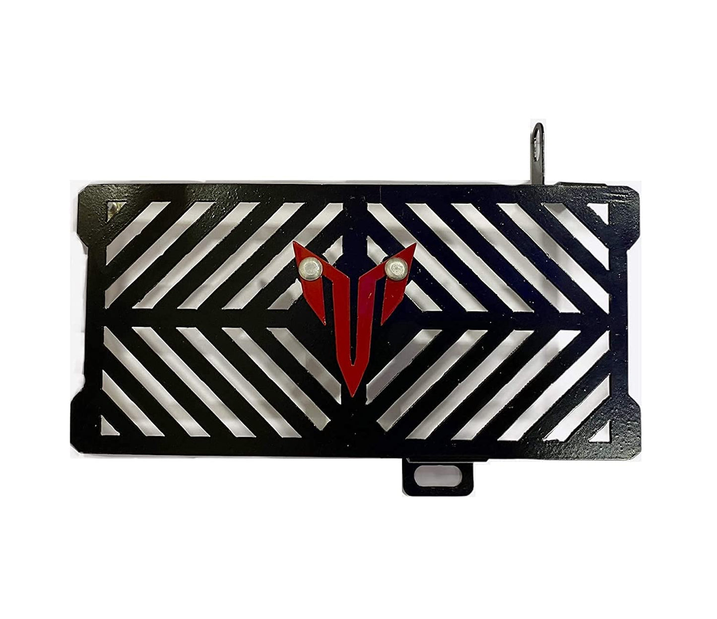 Vagary Stainless Steel Motorcycle Radiator Guard Grill for MT15 (Black) (Black RED)