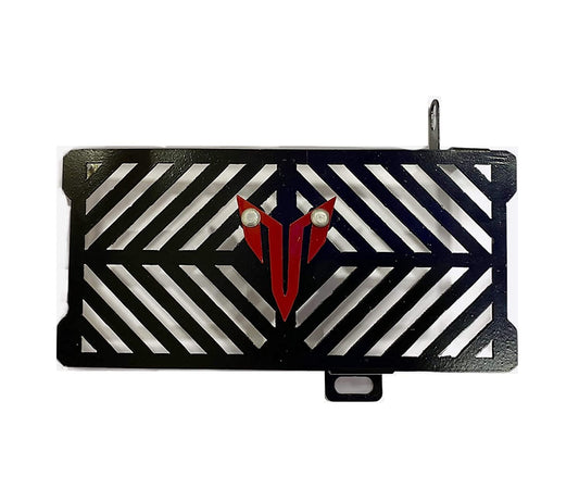 Vagary Stainless Steel Motorcycle Radiator Guard Grill for MT15 (Black) (Black RED)