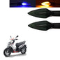 Vagary 2pc Universal Motorcycle LED Blue/Yellow Turn Signal Light Indicator Brake Indicator for Aprilia SR 125