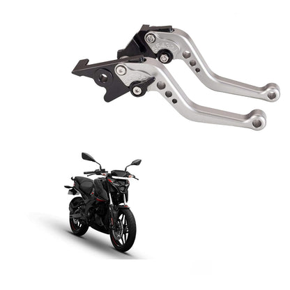 Vagary CNC Adjustable Brake Clutch Lever for Bajaj Pulsar N160 (Silver)