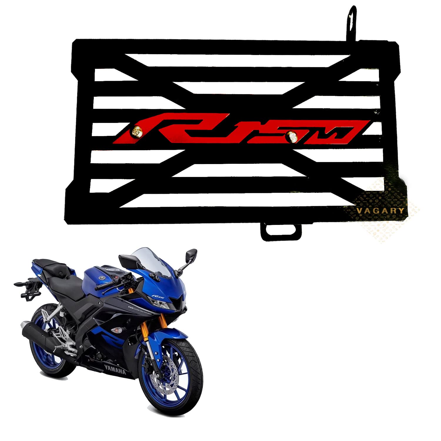 Vagary Radiator Grill/Radiator Guard/Protector For Yamaha R15 V4/R15 M (BS6) Bike Crash Guard (Red)
