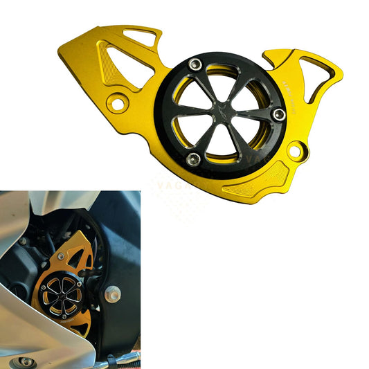 Vagary CNC Aluminum Front Chain Sprocket Cover for Yamaha R15 V4, V3, R15M, MT 15 (GOLDEN)