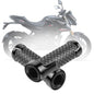 Vagary CNC Aluminum Alloy Motorcycle Handle Grips 7/8" 22mm Rubber Handlebar Universal Fit for Suzuki, KTM, Yamaha, Ducati, Kawasaki, Benelli, for Honda, Aprilia (Black)