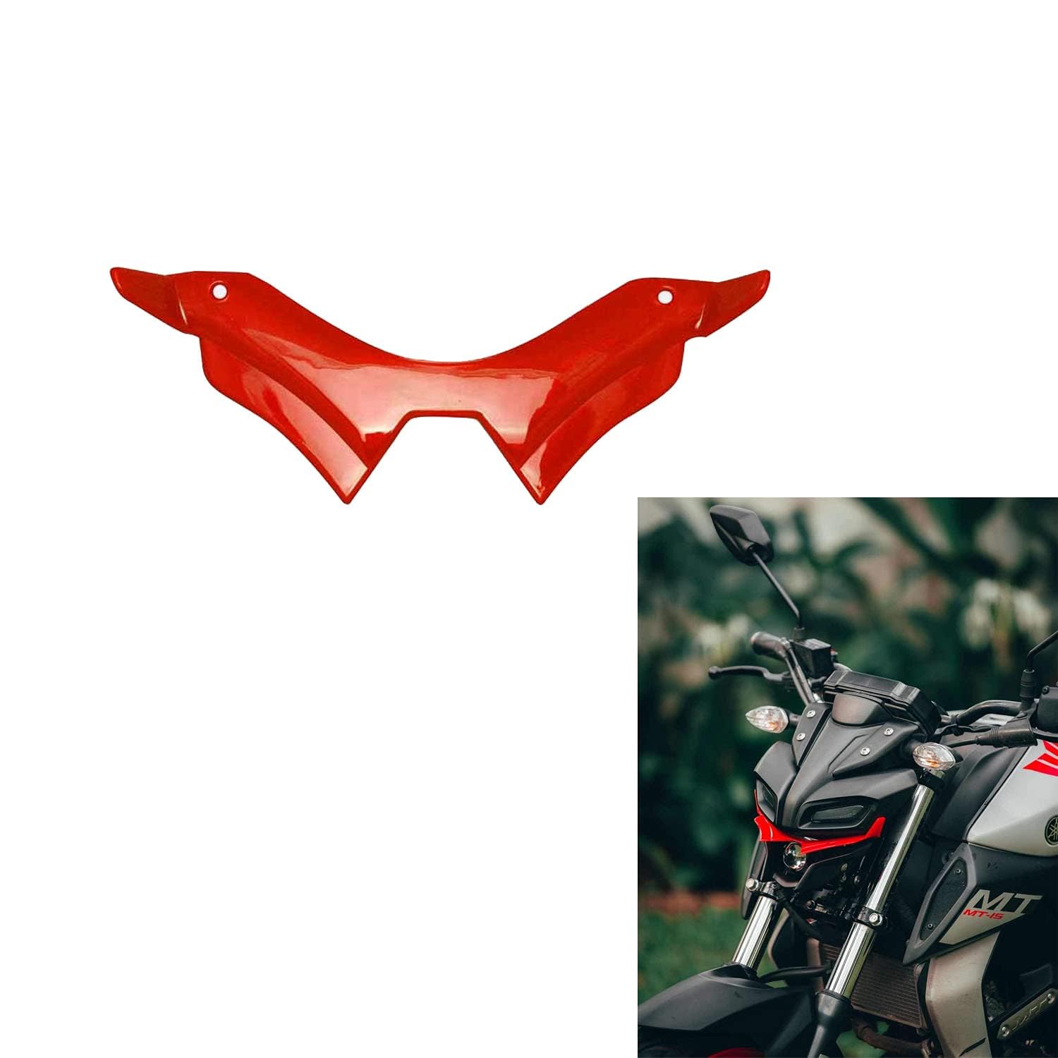 Vagary Flexible Winglet for Yamaha MT 15 (with Screen Guard)- Red