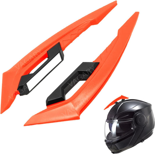 Vagary Wing Side Helmet Spoiler Aerodynamic Wing Dynamic Helmet Accessories, Helmet Punks, Helmet Wings (Orange)