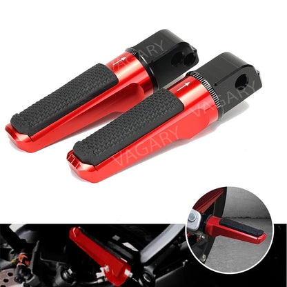 Vagary Pedals Rear Foot Pegs Passenger Footrests For Yamaha R15 V3, V4 (Red)