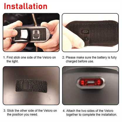Vagary Universal Helmet Light/LED with 3 Modes Flashing, Motorcycle Bike Rear Red Safety Helmet Light, Warning Tail Light for Night Riding with Rechargeable Battery & USB