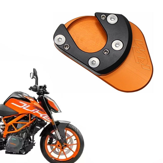 Vagary Premium CNC Aluminium KTM Side Stand Extender Cover Duke 125 200 250 390 Bike Accessories RC or Duke (Orange)