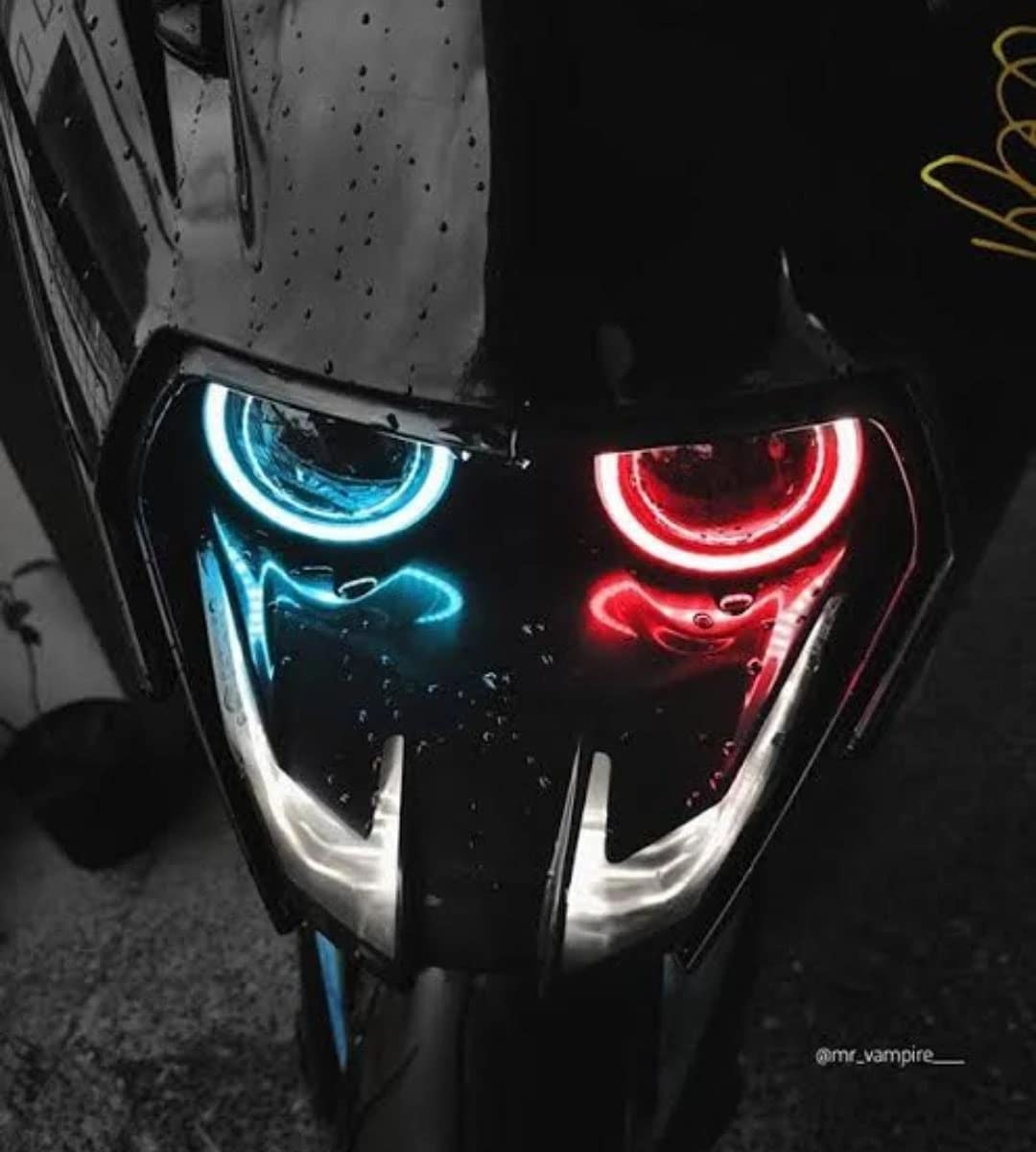 Vagary KTM RC 125/200/390 Angel Eyes Ring Light for Headlight, LED (Multicolor)