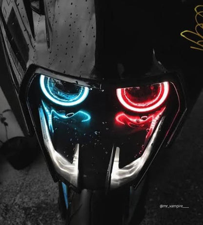 Vagary KTM RC 125/200/390 Angel Eyes Ring Light for Headlight, LED (Multicolor)