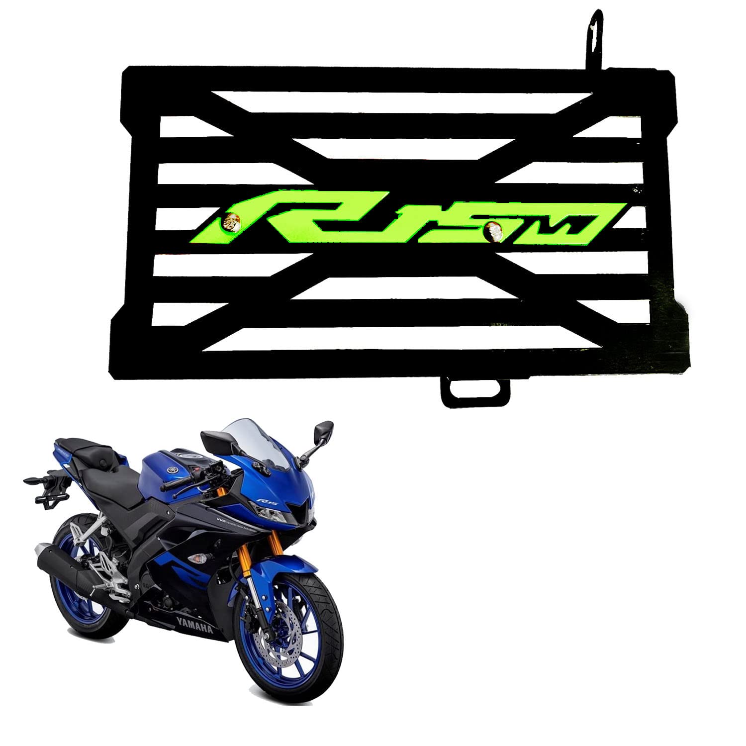 Vagary Radiator Grill Guard/Protector for Yamaha R15 M / R15 V4 (Green) (Green)