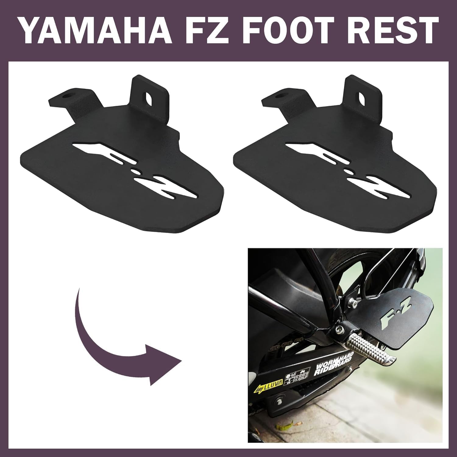 Vagary Heavy Metal Lady Footrest FZX, FZ-V3, FX V2 (BLACK)