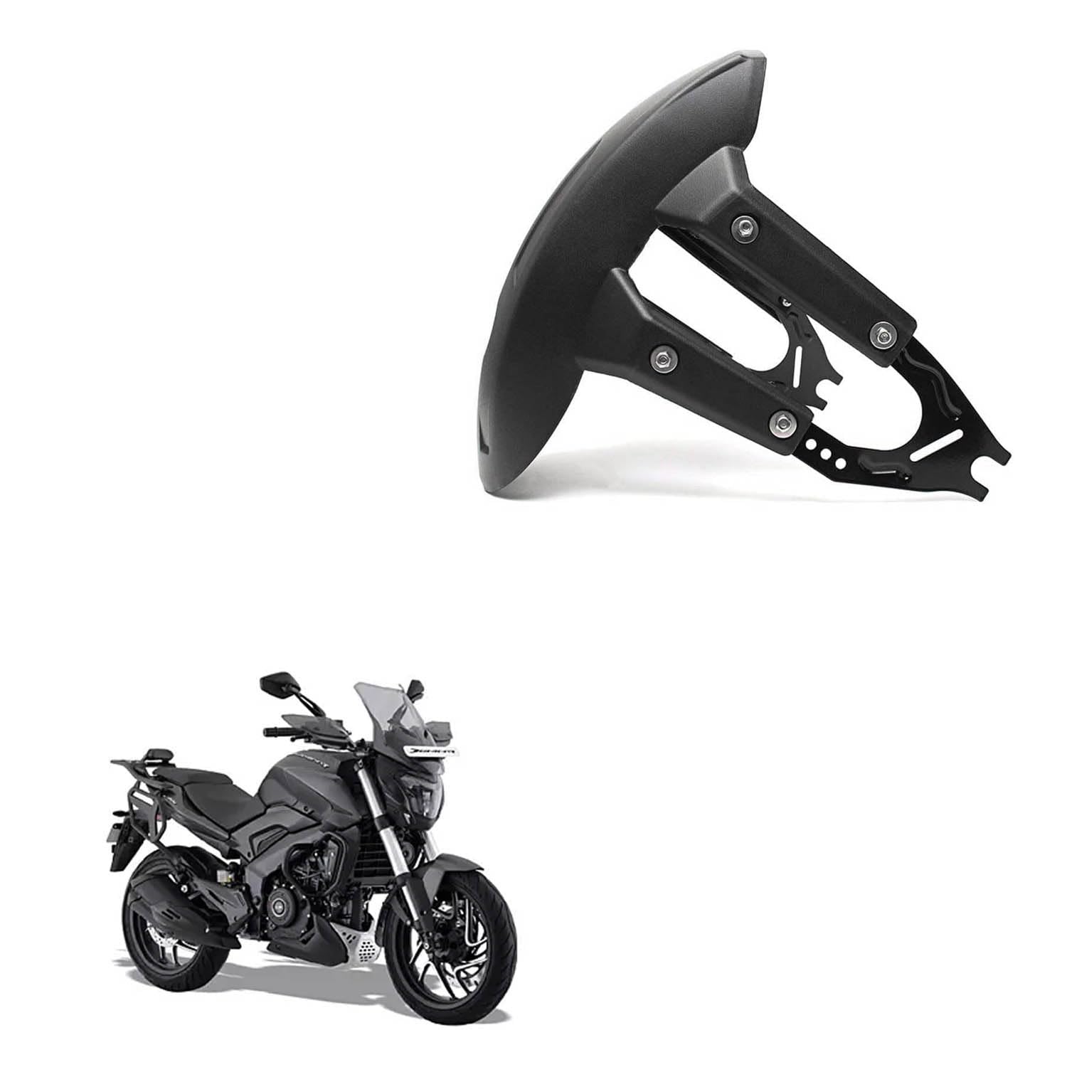Vagary Motorcycle Rear Mud Guard Splash Guard for Bajaj Dominar 250 400 (Black)