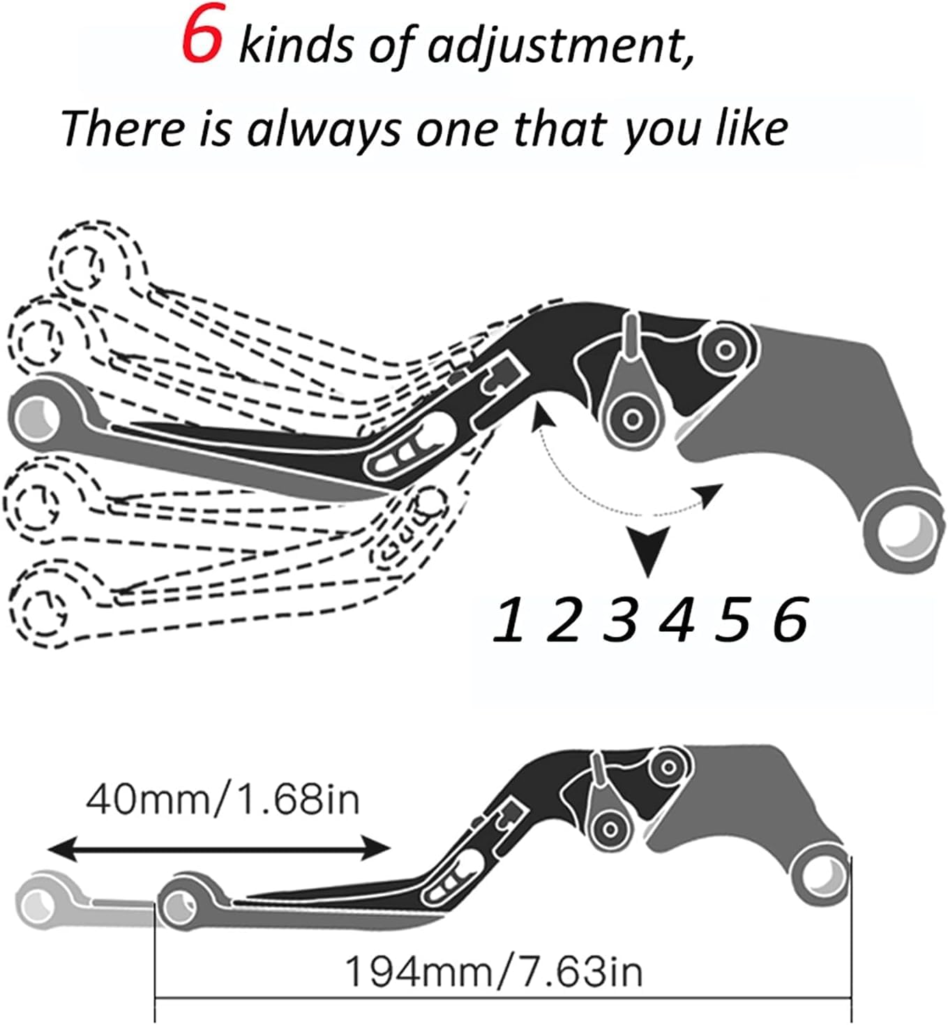 Vagary CNC Aluminium Foldable Retractable Brake Clutch Lever for B MW G310R G310GS Lever Clutch (Black) CNC Aluminium Foldable Retractable Brake Clutch Lever for
