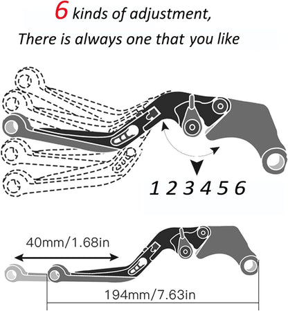Vagary CNC Aluminium Foldable Retractable Brake Clutch Lever for B MW G310R G310GS Lever Clutch (Black) CNC Aluminium Foldable Retractable Brake Clutch Lever for