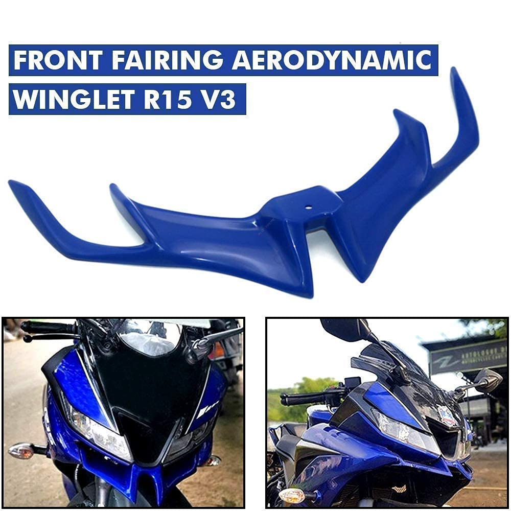 Vagary Combo of Winglet and Screen Guard for Yamaha R15 V3 (Blue)
