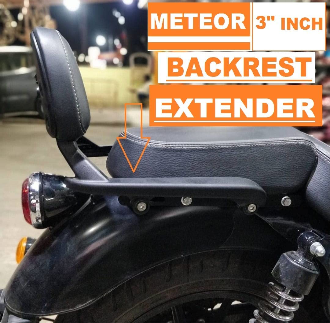 Vagary Adjustable Backrest Extender for RE Meteor 350 (Black)