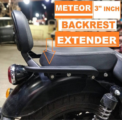Vagary Adjustable Backrest Extender for RE Meteor 350 (Black)