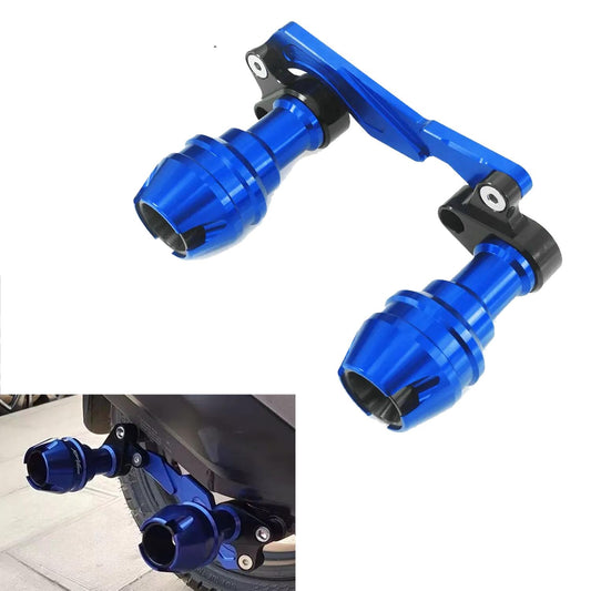 Vagary Fork Slider –Anti Crash Protector Rear Fork Wheel Slider for Yamaha Aerox 155 (Blue)