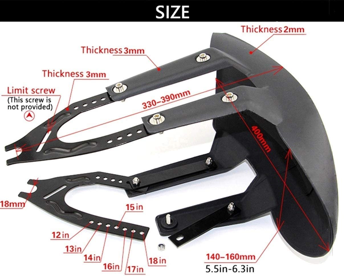Vagary Motorcycle Rear Mud Guard Splash Guard for All Bikes