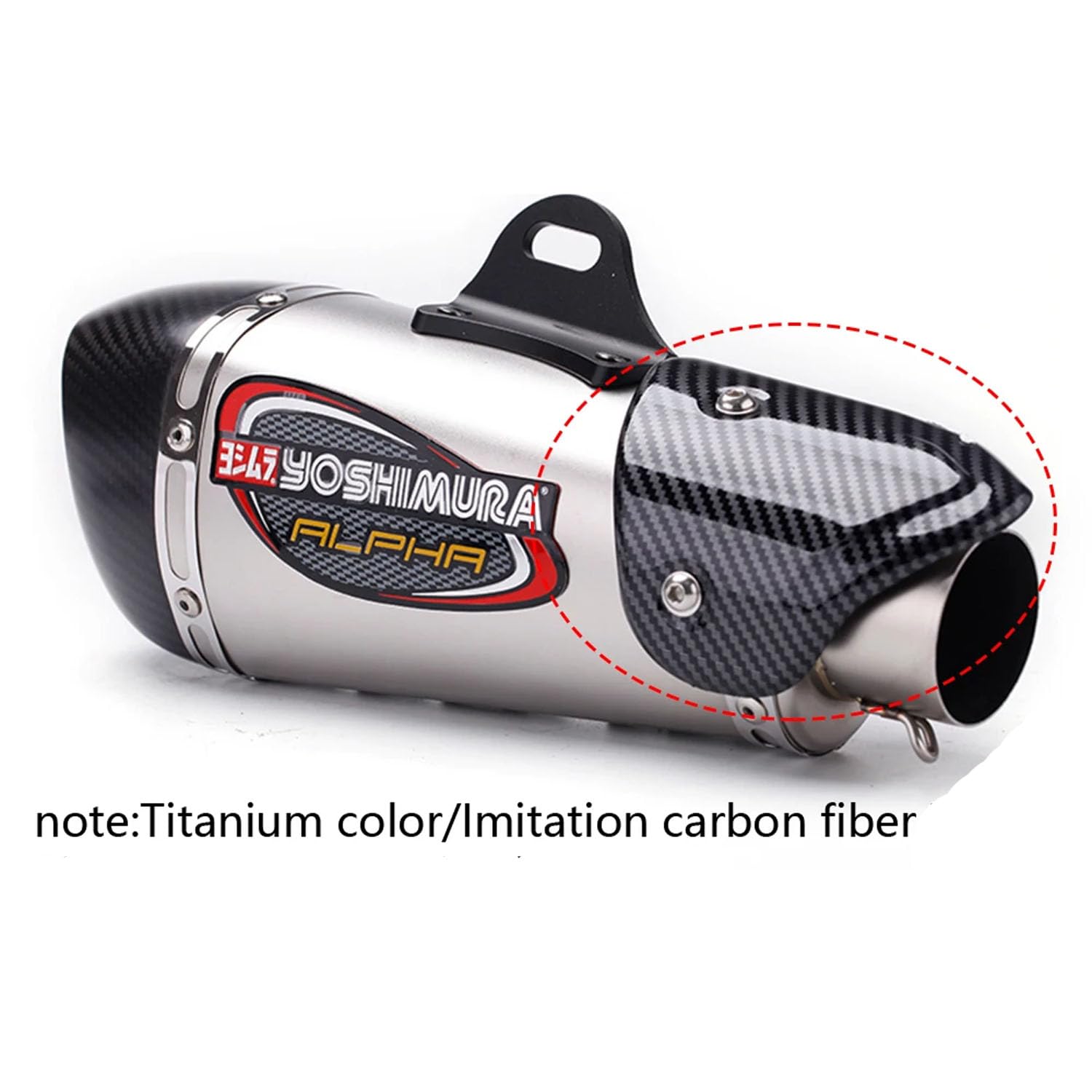 Vagary Universal Alpha Bike Exhaust Muffler With DB Killer Silencer (Silver)
