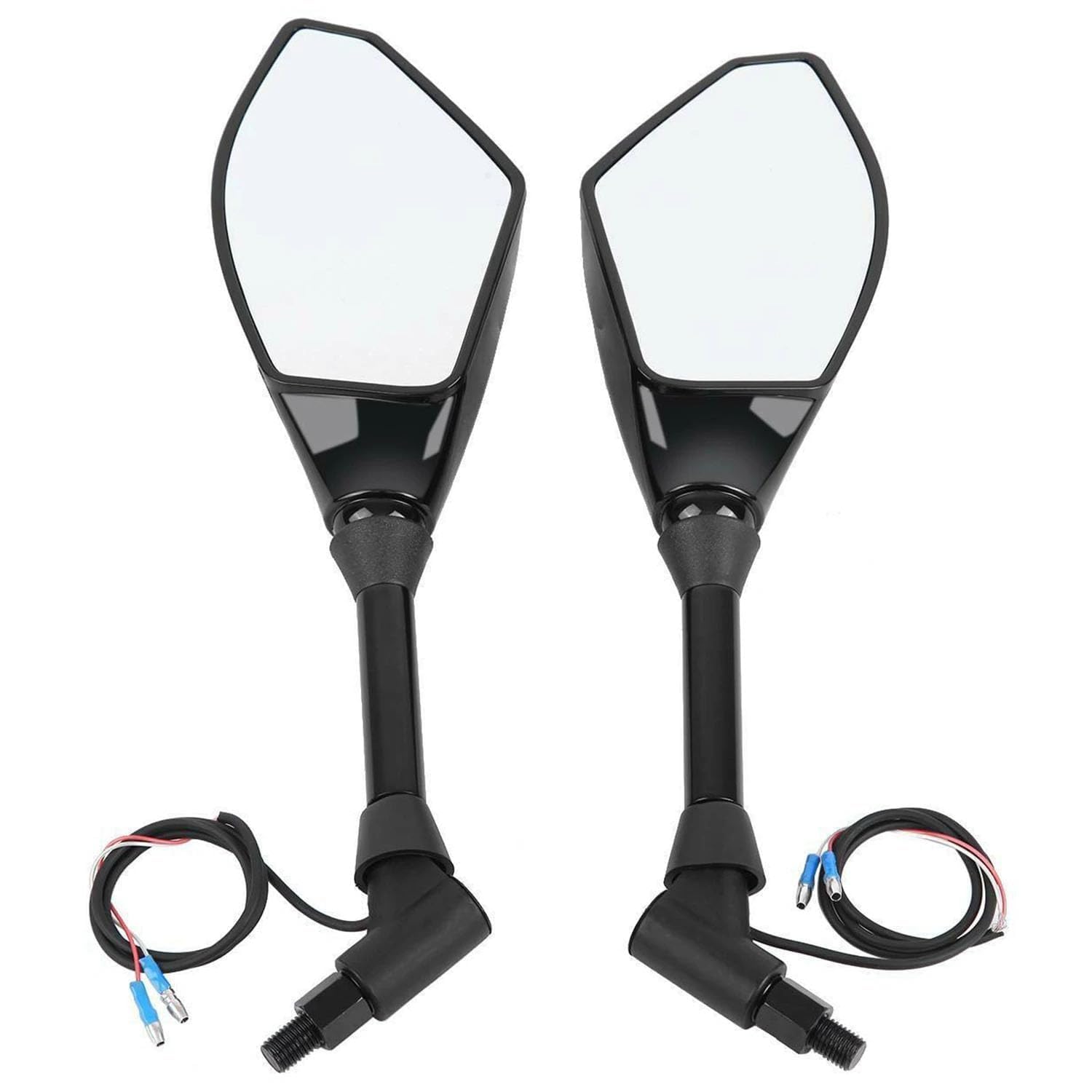 Vagary Rear View Side Mirrors with LED Turn Signal Light For Universal Motorcycle (Also Fit in Scooty)