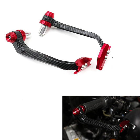 Vagary Bike Handlebar Hand Protector Red Carbon Metal Body Heavy Hand Protection Handlebar Hand Guard (Universal for Bike)