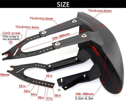 Vagary Motorcycle Rear Mud Guard Splash Guard For TVS Raider 125 (Black)