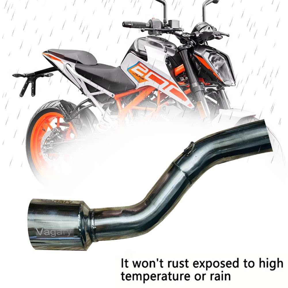 Vagary Motorcycle Stainless Stee Exhaust Mid Bend Pipe for KTM BS6 RC200/390 & Duke200/250/390 (Only 2024 Model)