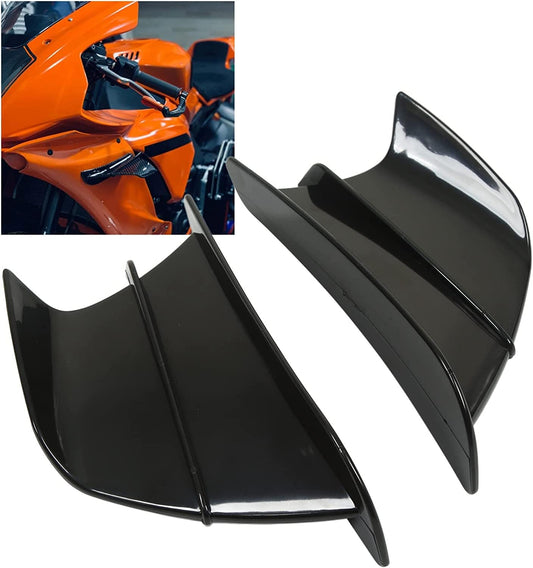 Vagary Aerodynamic Winglets Bike Wings for Yamaha R15 V3/V4, Ninja 650, Honda CBR650, KTM RC 390,RC 200, RC 125 (Black)