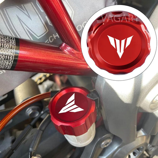 Vagary Fluid Reservoir Cap/Rear Oil Cap for Yamaha MT-15 (Red)