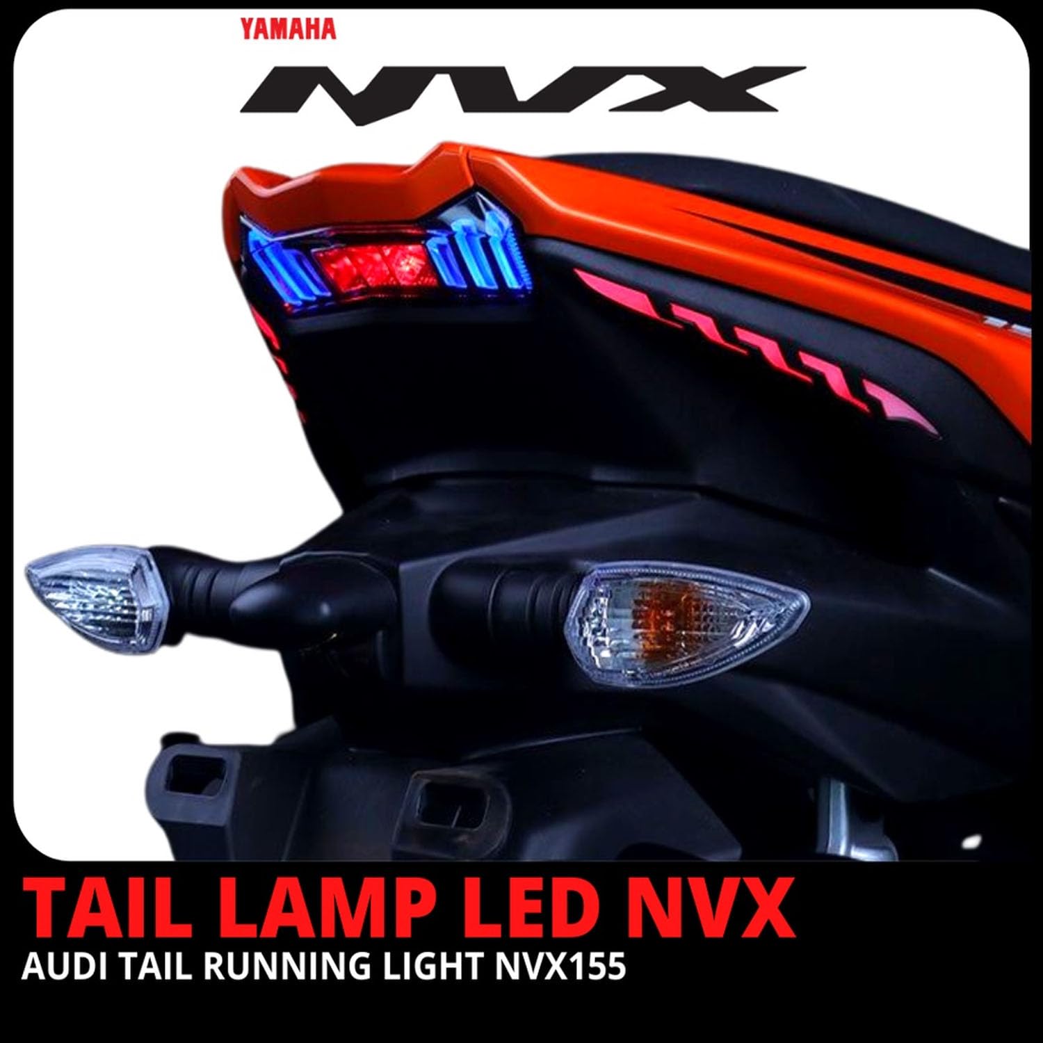Vagary Yamaha Aerox 155/ NVX 155 Tail Light With Flowing Turn Signal Indicator Tail Light (Pack of 1)
