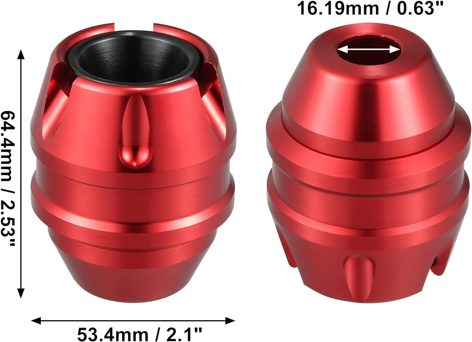 Vagary Red Anti Drop Fork Frame Slider Motorcycle Wheel Front Fork Frame Sliders for BMW, Kawasaki, R15 V3, V4, R15M, MT15, Universal for Bike