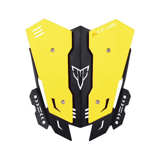 Vagary Heavy Quality Metal Visor for Yamaha MT15 Bike Windshield (Yellow)