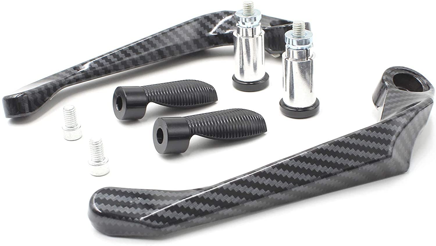 Vagary Motorbike 7/8 CNC Carbon Handlebar Brake Clutch Lever Hand Guard Protector Handlebar Hand Guard (Universal for Bike)
