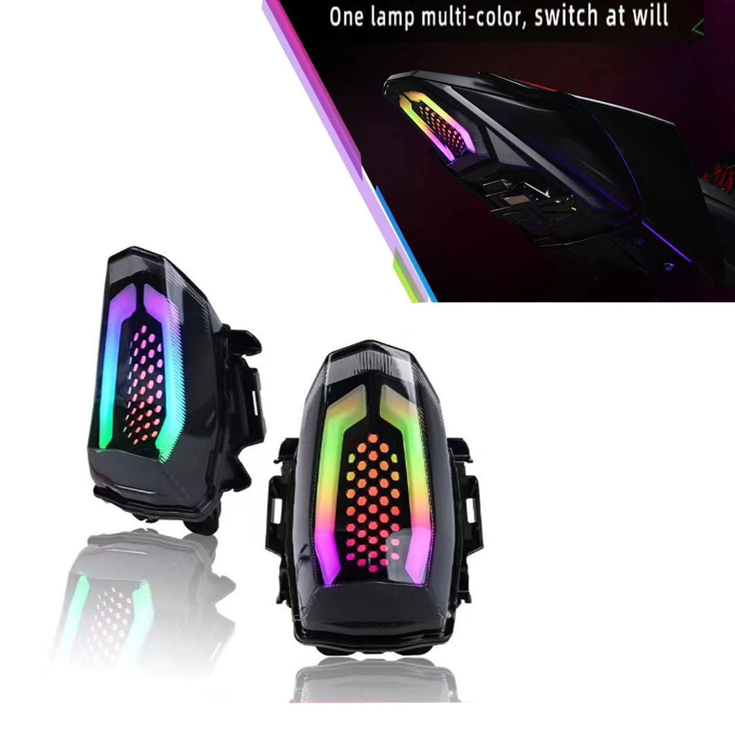 Vagary Yamaha R15 V3, V4, R15M Light With Flowing Turn Signal Indicator Tail Light (Pack Of 1), Led