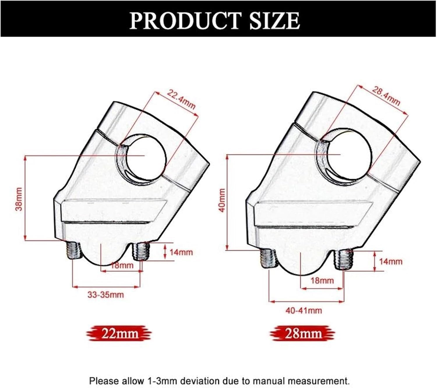 HANDLEBAR RISER COMBO (SILVER)