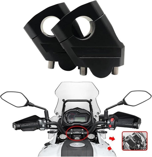 Vagary Handlebar Riser Bar Mount Handle Clamp Accessories Handlebar Risers Clamp Handlebar Riser Kit (Black)
