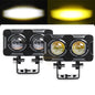 Vagary High Beam/Low Beam Dual Color Off Road Driving LED Lights SpotLED Light Owl Fog LED Light For Bikes (2Pc)