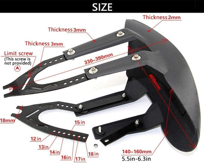 Vagary Motorcycle Rear Mud Guard Splash Guard for Bajaj Dominar 250 400 (Black)