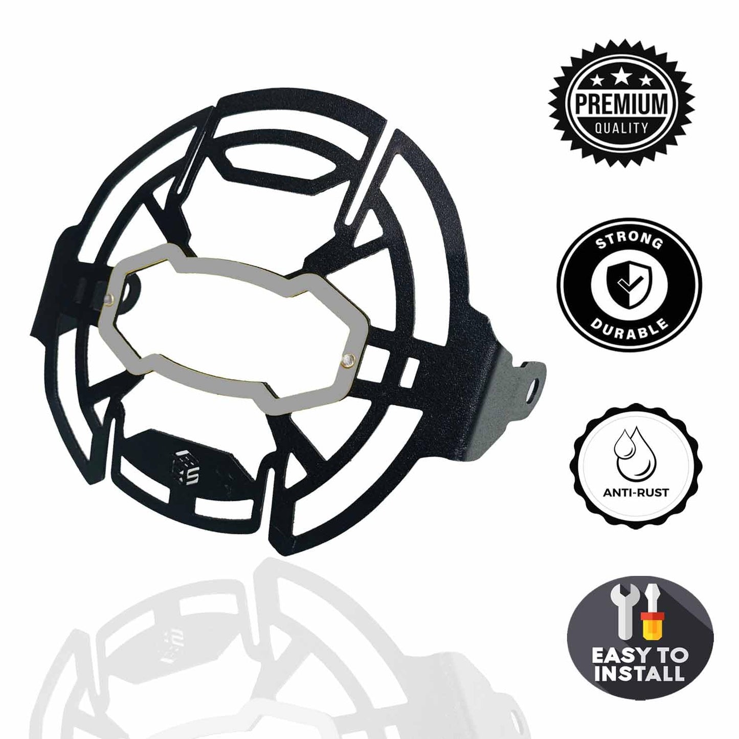 Vagary Matte Black Headlight Grill Compatible with RE Himalayan 450 (Black)