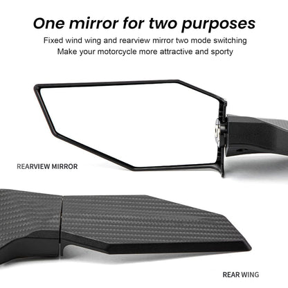 Vagary Adjustable Universal Motorcycle Wind Wing Rearview Mirror Modified Rotating Side Wing Rear View Mirror For Most Motorcycle